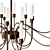  Industrial Elegance Chandelier Brown 3D model small image 2