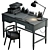 Modern Study Desk for Kids 3D model small image 7