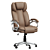 Elegant Caramel Brown Executive Office Chair 3D model small image 1