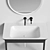 Elegant Agape Novecento XL Washbasin 3D model small image 6