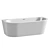 Glossy White Wall Bath Ensemble 3D model small image 3