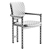 Elegant Madeira Dining Chair 3D model small image 4