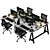 Elegant Physix Office Chair 3D model small image 2