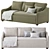 Convertible Sofa Bed KD75 3D model small image 4