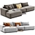 Muuto Connect 3-Seater Modular Sofa 3D model small image 2