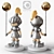 Knight Sculpture Trio Set 3D model small image 2