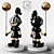 Knight Sculpture Trio Set 3D model small image 3