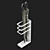 Modern Steel Umbrella Holder Stand 3D model small image 5