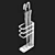 Modern Steel Umbrella Holder Stand 3D model small image 6