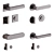 Olivari Set 1 Door Handles 3D model small image 4