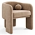 Elegant Milo Baughman Armchair Modernism 3D model small image 1