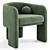 Elegant Milo Baughman Armchair Modernism 3D model small image 3