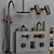 Ritmonio DIAMETRO35 Faucet Set-Fingerprint Design 3D model small image 1