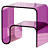 Elegant Akeilius Acrylic Side Table 3D model small image 3