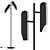 Sleek Linked Moving Floor Lamp 3D model small image 1