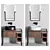 Sima Sink Bathroom Furniture Set 3D model small image 3