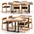 Elegant Morelato Dining Set 3D model small image 1