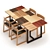 Elegant Morelato Dining Set 3D model small image 2