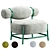 Sleek Chignon Lounge Chair 3D model small image 1