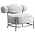 Sleek Chignon Lounge Chair 3D model small image 6