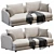 Modern Italian Avalon Sofa Set 3D model small image 1