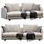 Modern Italian Avalon Sofa Set 3D model small image 3