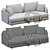 Modern Italian Avalon Sofa Set 3D model small image 4