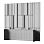 Deco Bedroom Wall Mirror Panels 3D model small image 4