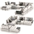 Swan Hemingway Sofa: Elegant Design 3D model small image 3