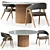 Belize Round Dining Set with Arc Dining Armchair 3D model small image 3