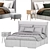  Velvet Slipson Bed by Divan.ru 3D model small image 7