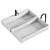 Modern Rectangular Washbasin Collection 3D model small image 4