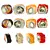 Assorted Sushi Set - Four Rolls 3D model small image 2