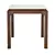 Modern Side Table with Walnut Base 3D model small image 2