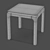 Modern Side Table with Walnut Base 3D model small image 3