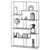 Cosmo Metal Shelving with Black Shelves 3D model small image 5