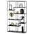 Cosmo Metal Shelving with Black Shelves 3D model small image 7