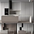 Contemporary Dual-Tone Kitchen Suite 3D model small image 1