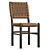 Modern Espresso Gable Chair 3D model small image 1