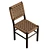 Modern Espresso Gable Chair 3D model small image 5