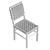 Modern Espresso Gable Chair 3D model small image 6