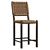 Real Size Espresso Gable Stool 3D model small image 1