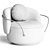 Organic Pietra Boucle Chair 3D model small image 3