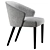 Modern Bright Cahn Armchair 202 3D model small image 3