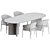 Marelli Linda Dining Set 5pc 3D model small image 1