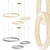 Elegant Alabaster Glass Chandelier 3D model small image 2