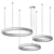 Elegant Alabaster Glass Chandelier 3D model small image 3