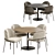 Sleek Angelo Chair & Anderson Table 3D model small image 1