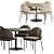 Sleek Angelo Chair & Anderson Table 3D model small image 2