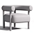 Lagos Modern Armchair in Grey 3D model small image 3